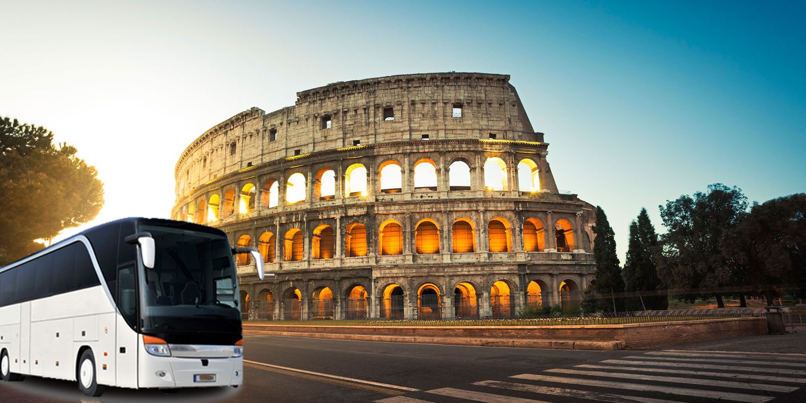 Coach rent service Rome